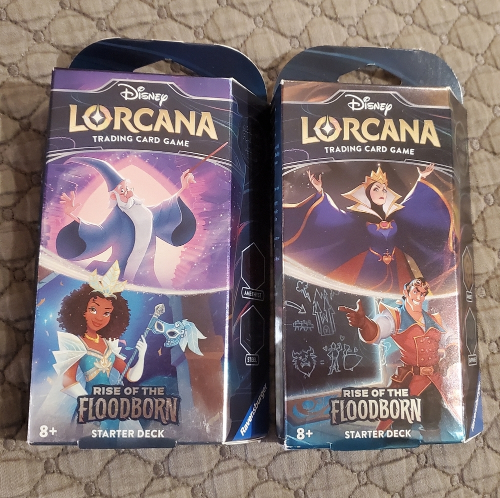 NEW SEALED Disney Lorcana Rise of the Floodborn Starter Deck Lot of 2